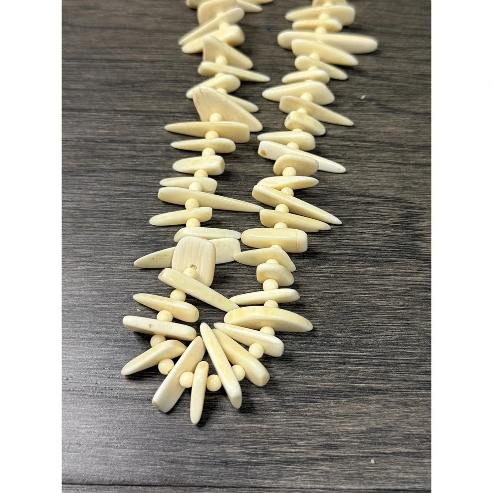 Vintage Necklace Brutalist Jewelry Bone? Tribal Dagger - Picture 3 of 5